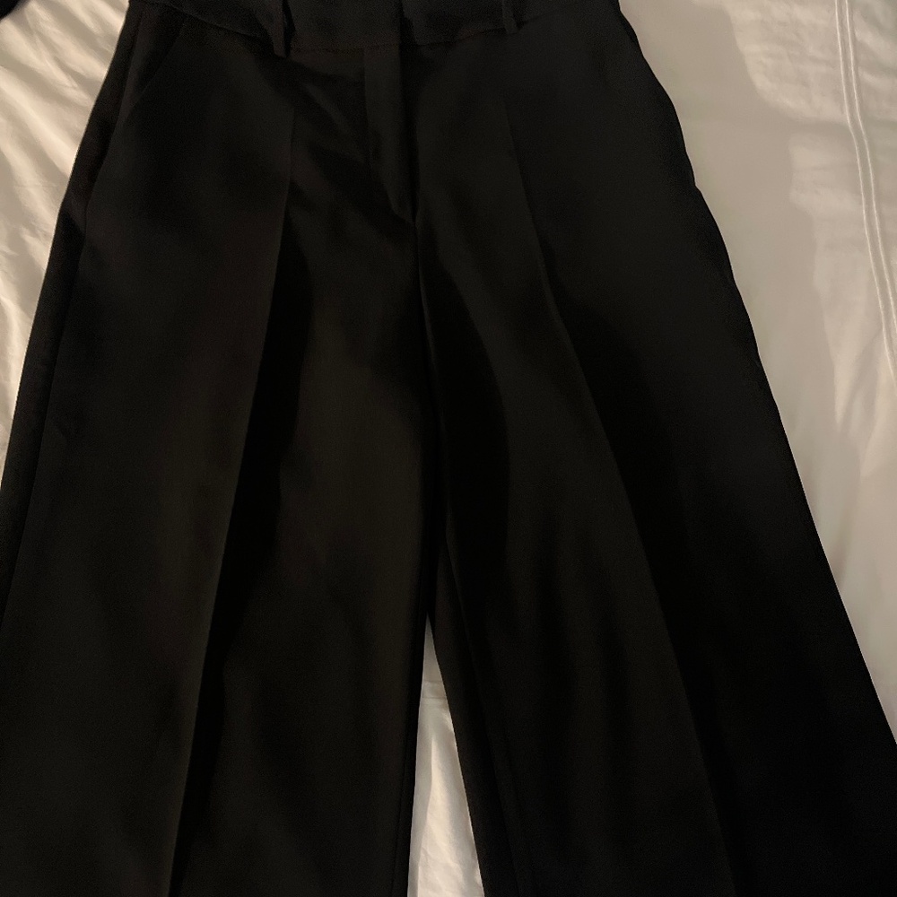 Zara Basic Wode Leg Cropped pants
